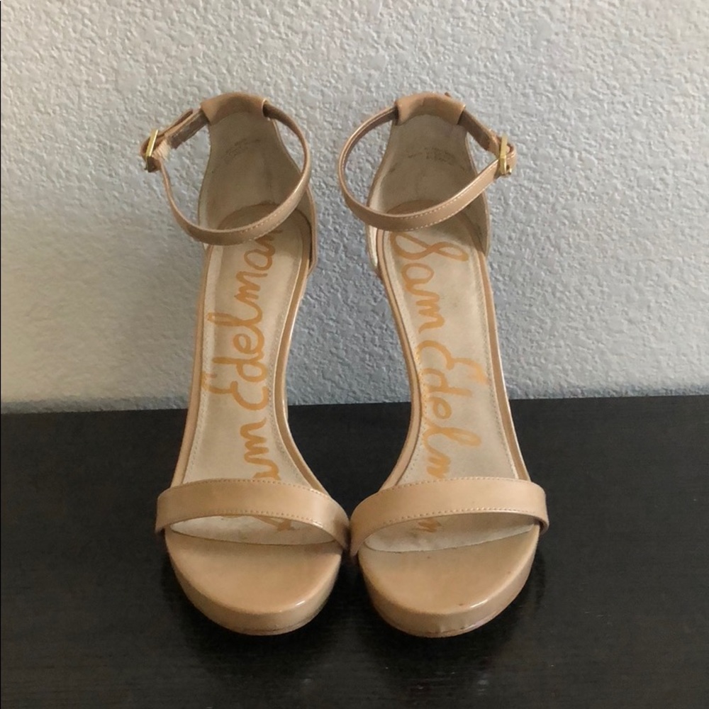 Sam Edelmann strappy nude heels size 8